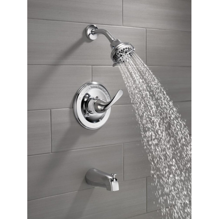Chrome Single-Function Tub and Shower Faucet Set