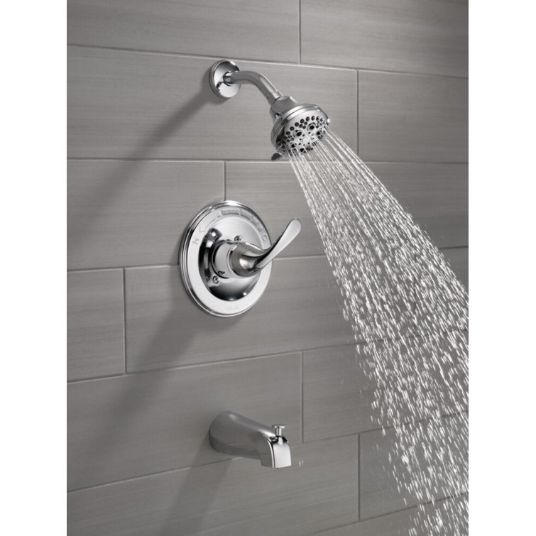 Chrome Single-Function Tub and Shower Faucet Set