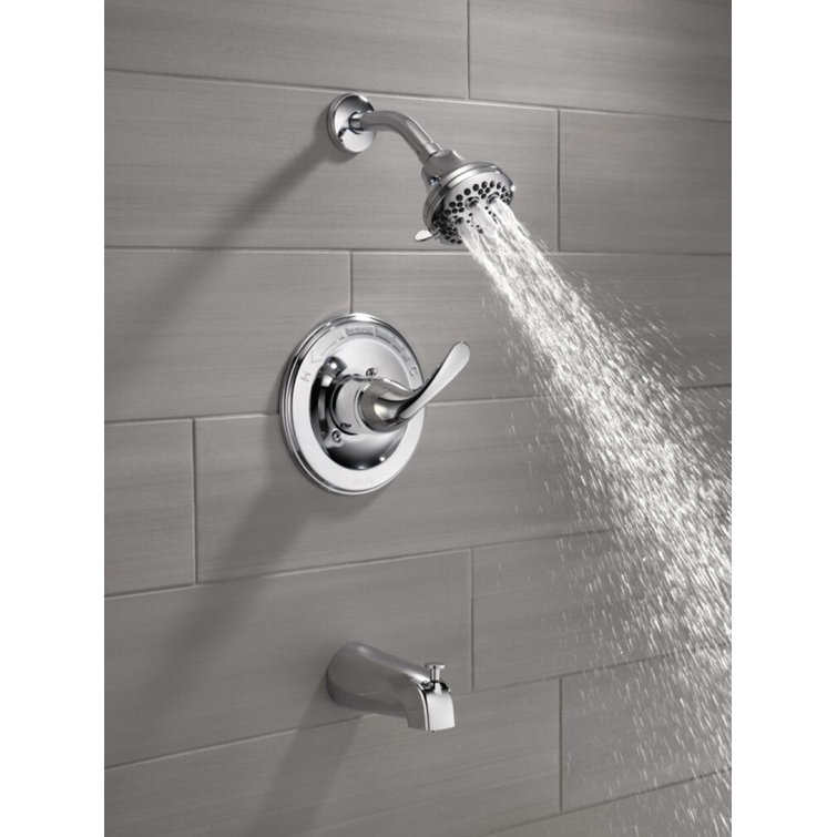 Chrome Single-Function Tub and Shower Faucet Set