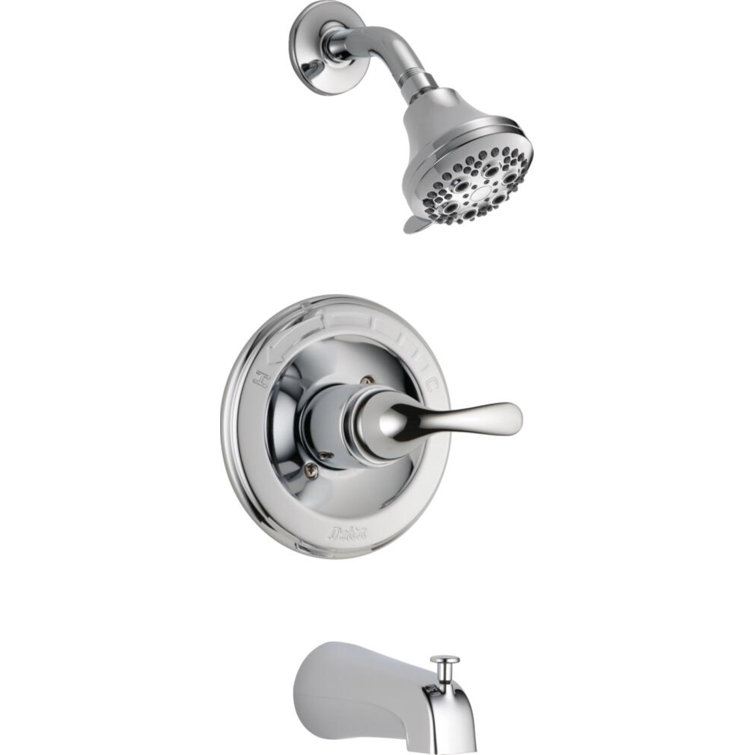 Chrome Single-Function Tub and Shower Faucet Set
