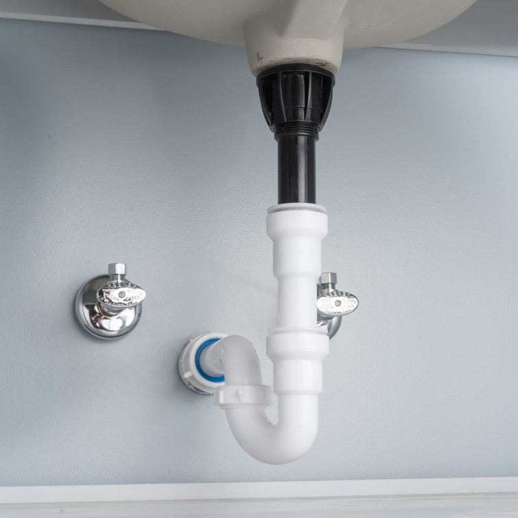 Polished Chrome Push Button Sink Drain with Overflow