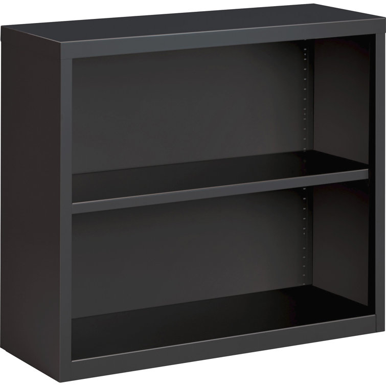Adjustable Charcoal Steel Bookcase with Flexible Storage Solutions