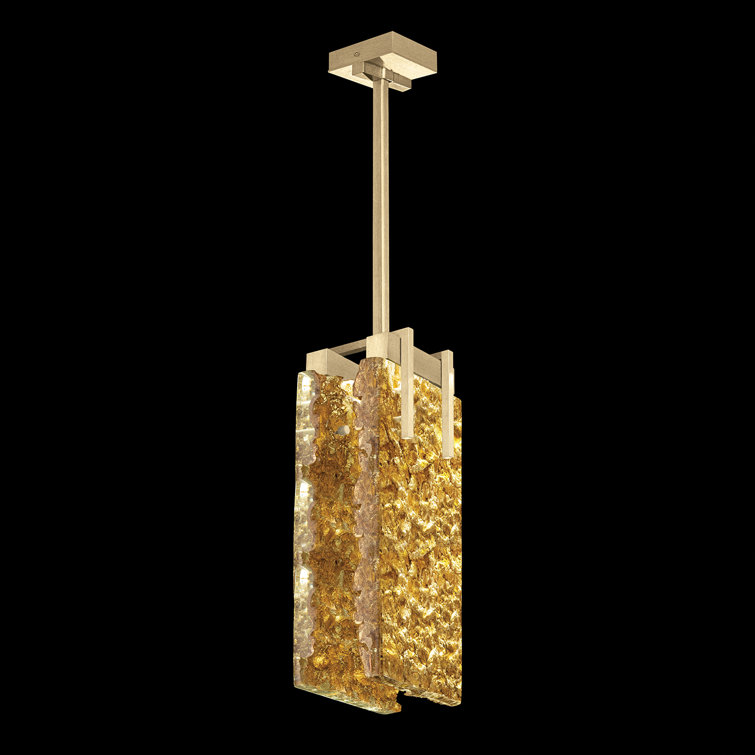 Gold Leaf Glass Mini LED Pendant Light