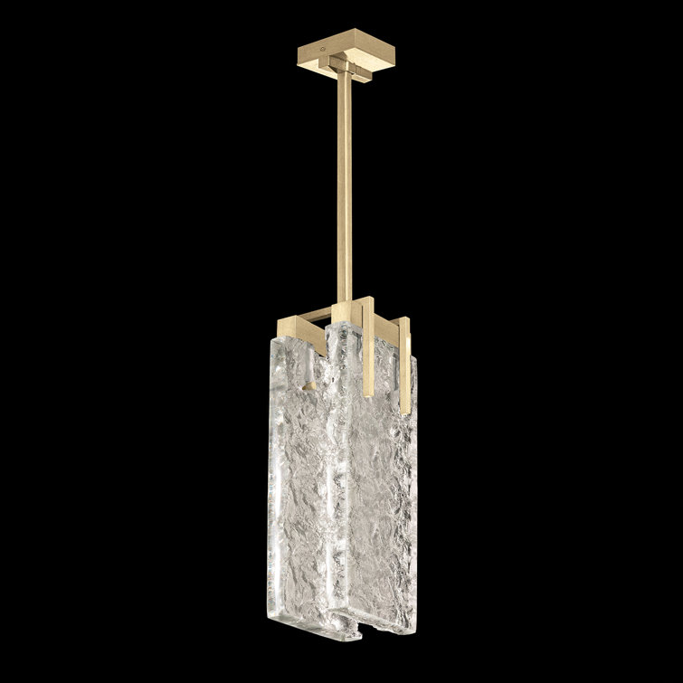 Mini Terra Gold LED Pendant with Hand-Cut Crystal