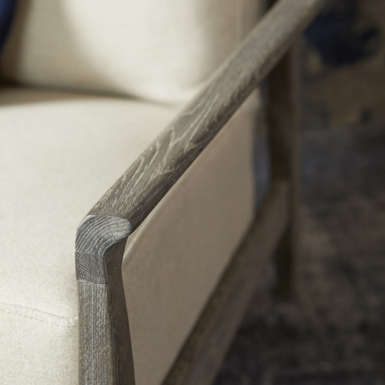 Contemporary Gray Glove 30" Manufactured Wood Arm Chair