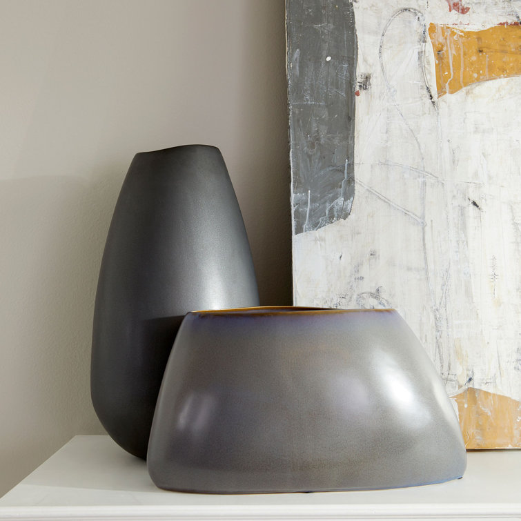 Rossi Granite Ceramic Decorative Table Vase