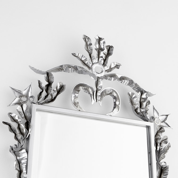 Elegant Burgess Silver Iron Rectangular Wall Mirror