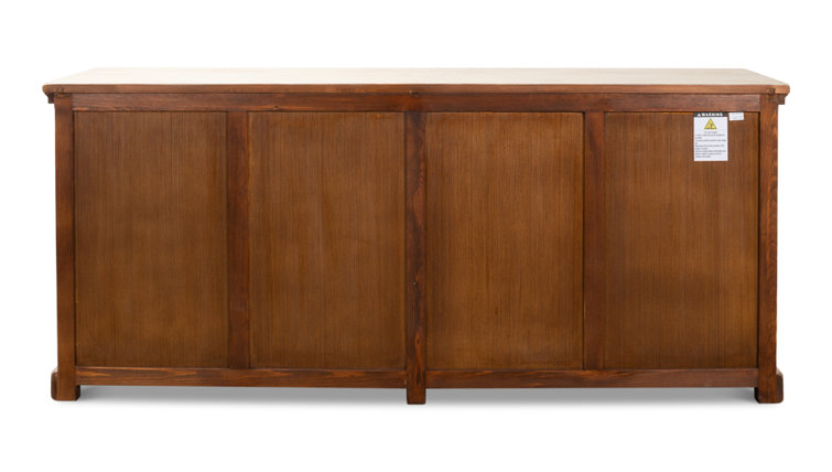 78'' White Traditional Wood Sideboard with Gothic Details