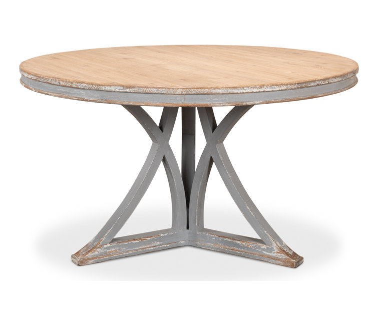 Chateau Gris 54" Reclaimed Wood Round Extendable Dining Table