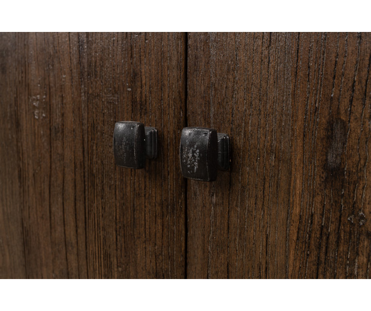 Rustic Charms 87'' Brown Elm Wood Sideboard Cabinet