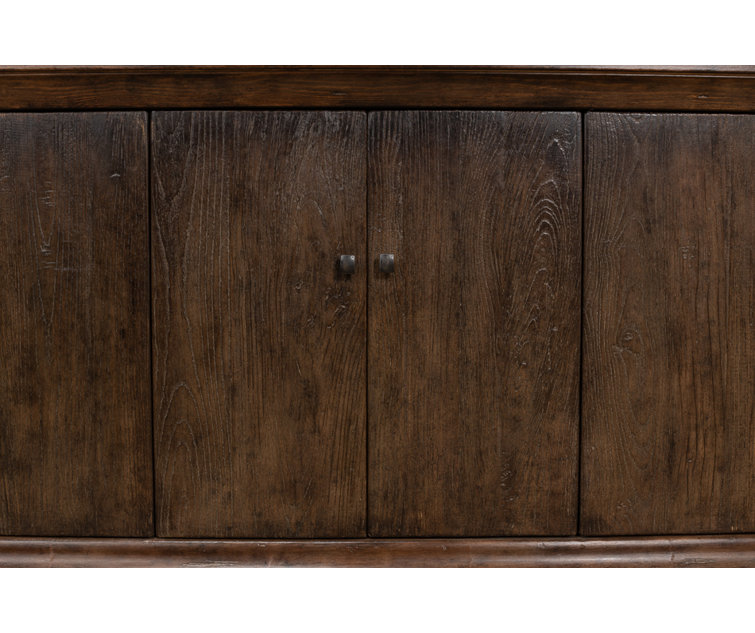 Rustic Charms 87'' Brown Elm Wood Sideboard Cabinet
