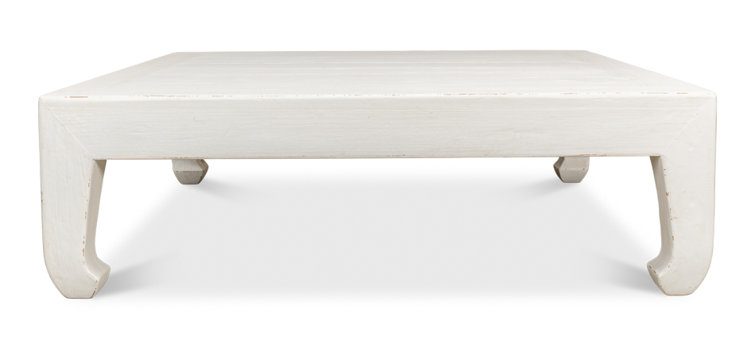 White Pine Chinese-Inspired Square Coffee Table