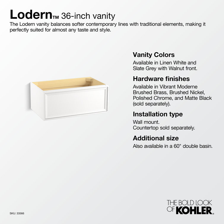 Linen White Solid Wood Floating Bathroom Vanity with Single Drawer