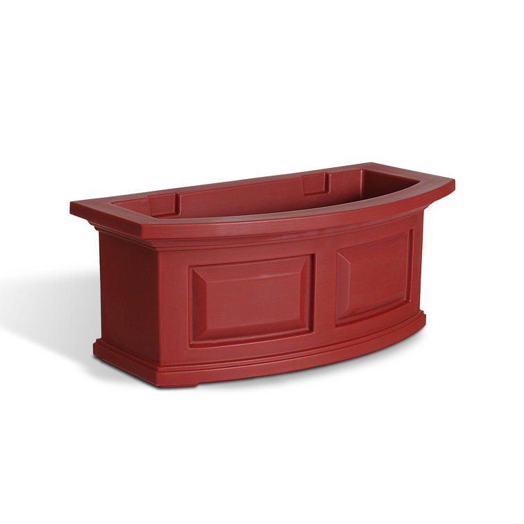 Espresso Polyethylene Self-Watering Outdoor Window Box Planter