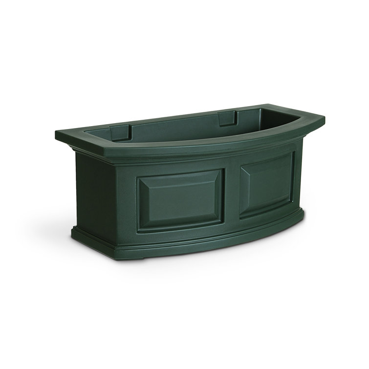 Espresso Polyethylene Self-Watering Outdoor Window Box Planter