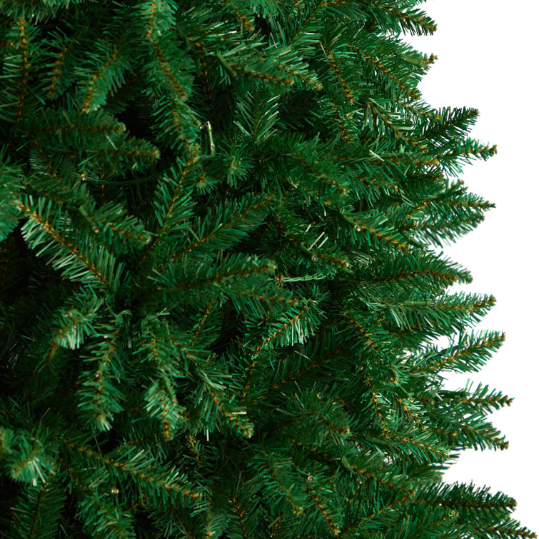 7.5ft Pre-Lit Slim Artificial Pine Christmas Tree with PVC Tips