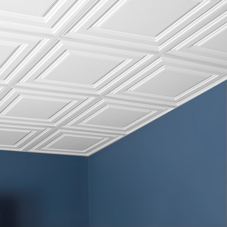 2 ft x 2 ft White PVC Ceiling Tile Panel Pack