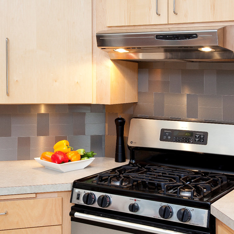 Stainless Steel Peel and Stick 3x6 Kitchen Backsplash Tiles