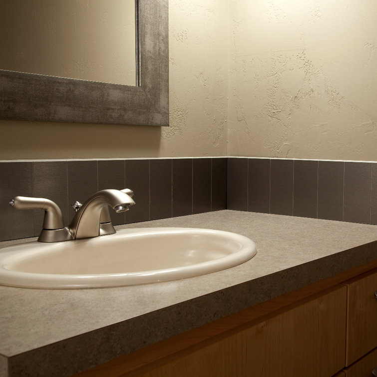 Stainless Steel Peel and Stick Backsplash Tile Kit, 3in x 6in