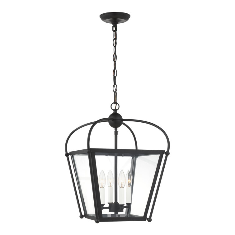 Midnight Black Glass 4-Light Indoor Pendant
