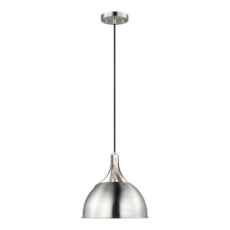 Rockland Bronze Dome Pendant Light with White Interior