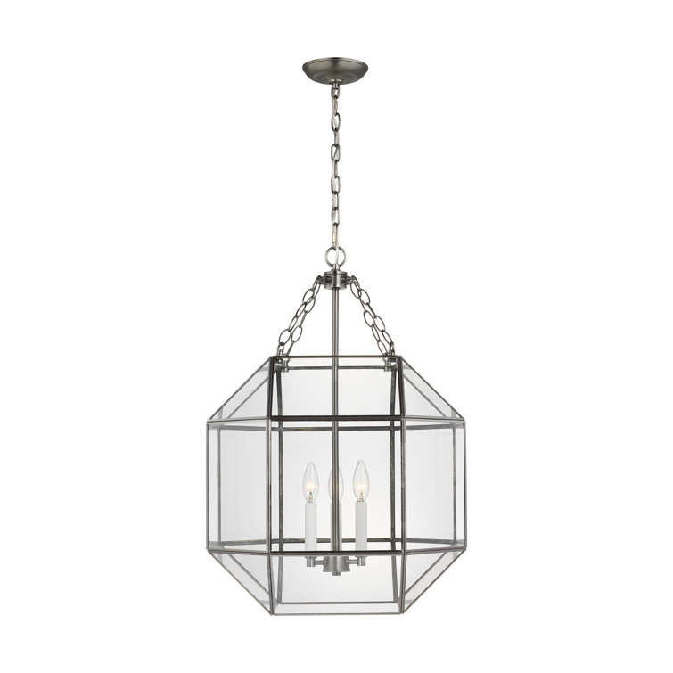 Clark Contemporary Brushed Nickel & Glass Jar Pendant Light