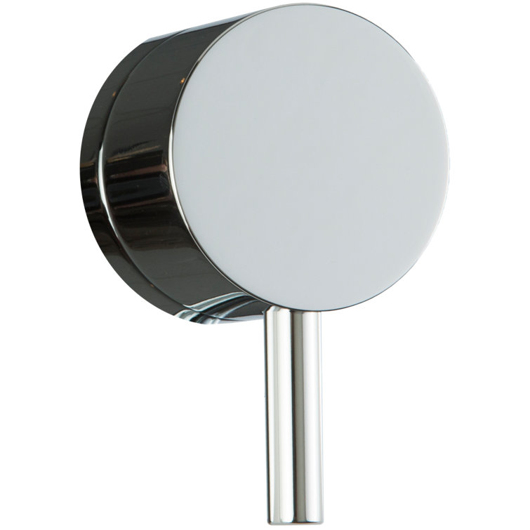 Matte Chrome Round Volume Control Trim Kit with Lever Handle