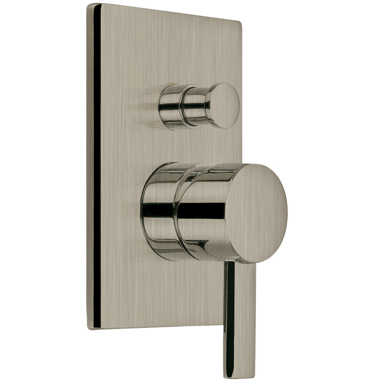 Brushed Nickel Pressure Balance Mixer with Push-button Diverter