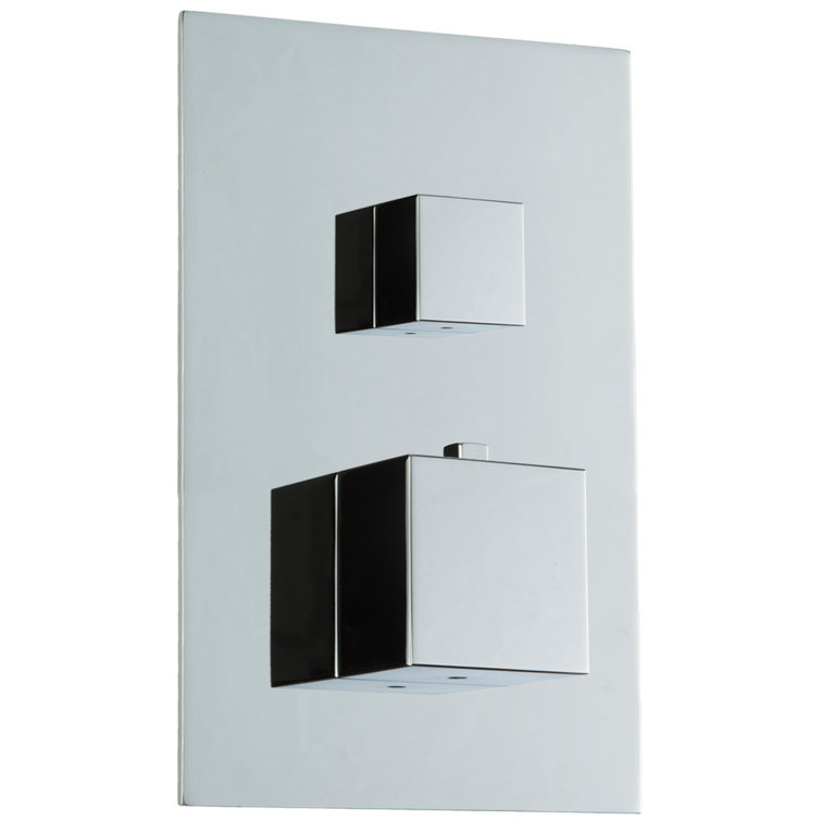 Chrome Thermostatic Mixer with 3-Way Diverter and Off Position