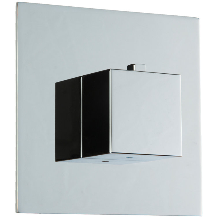 Chrome Thermostatic Valve Trim Kit with Matte Finish