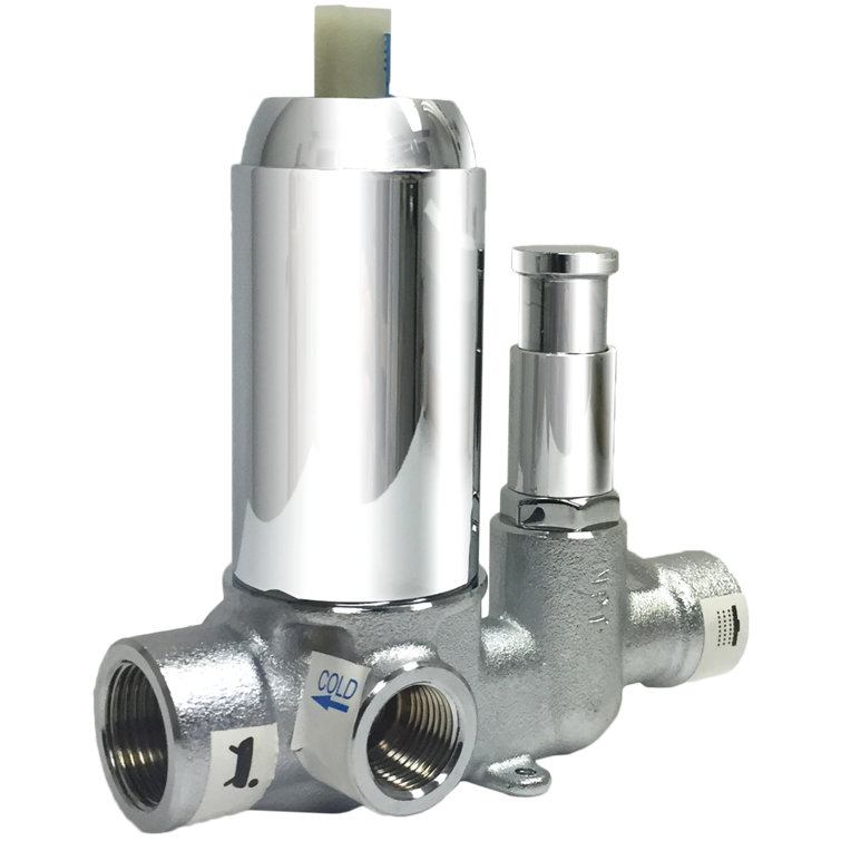 Chrome Pressure-Balancing Shower Valve with Diverter