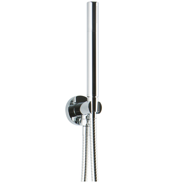 Chrome Wall Mounted Handheld Shower Head with Flexible Hose