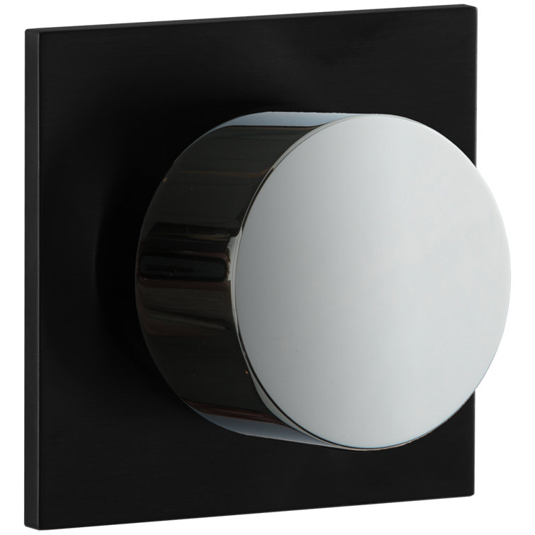 Matte Black and Chrome 3-Way Diverter Trim Kit