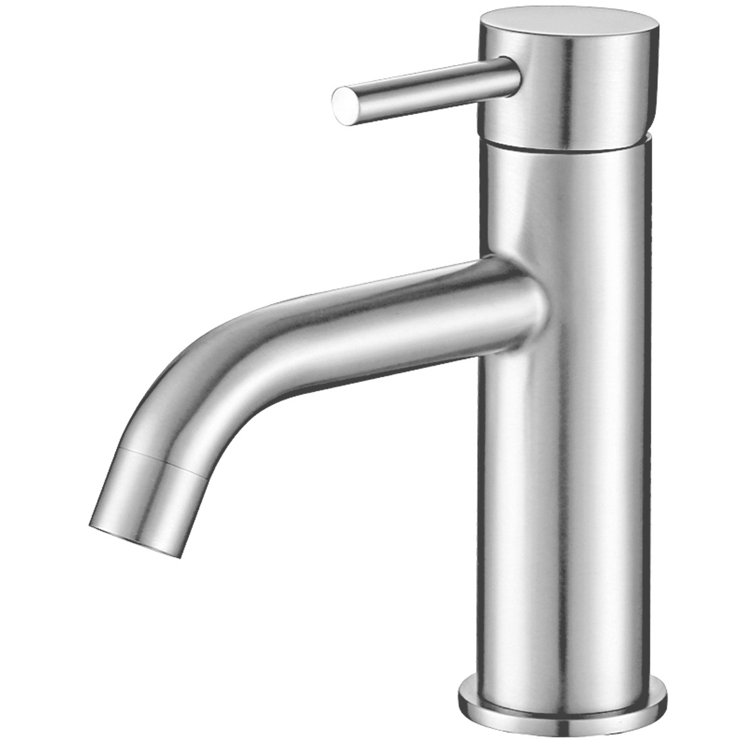 Modern Chrome Single-Hole Bathroom Faucet with Drain Assembly