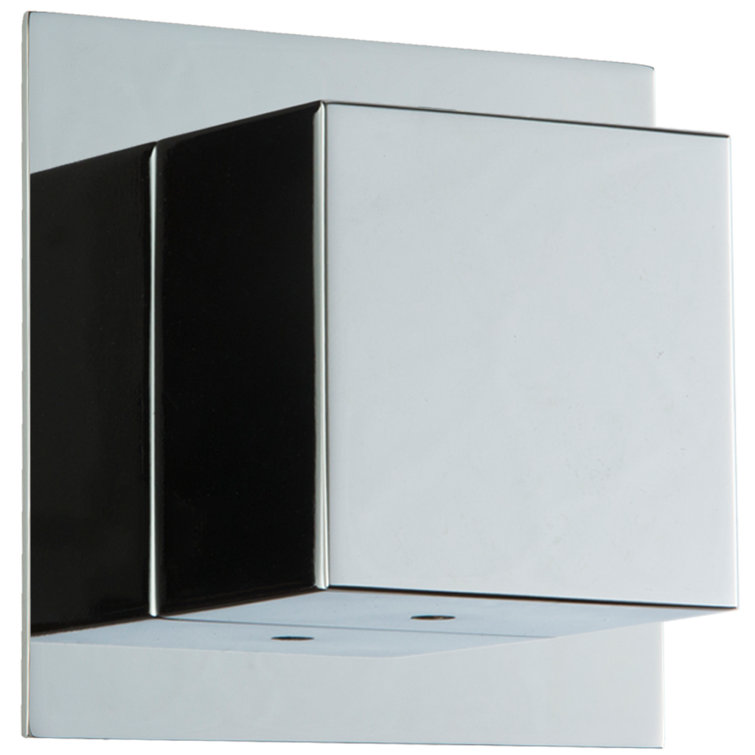Square Chrome and Black 3-Way Diverter Trim Kit
