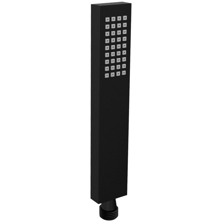 Rain Black Brass Wall Mounted Handheld Shower Head