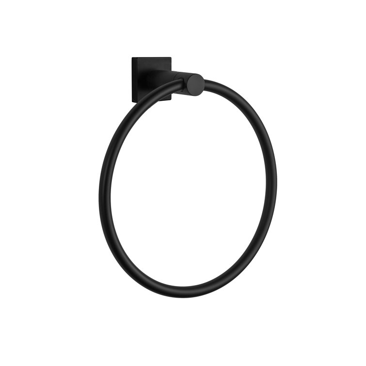 Black Stainless Steel Wall Mounted Towel Ring