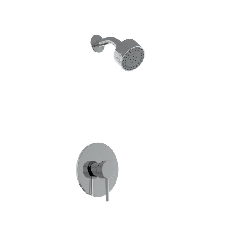 Chrome Wall Mounted Rain Shower Kit with Pulse Control