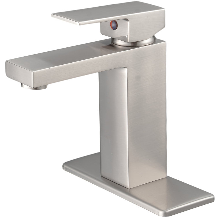 Brushed Nickel Single Handle Stainless Steel Bathroom Faucet