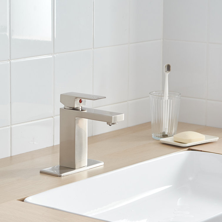 Brushed Nickel Single Handle Stainless Steel Bathroom Faucet