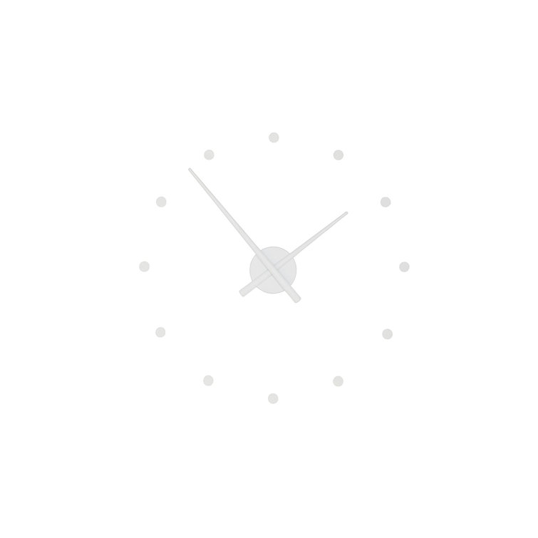 Small White Polystyrene Minimalist Wall Clock