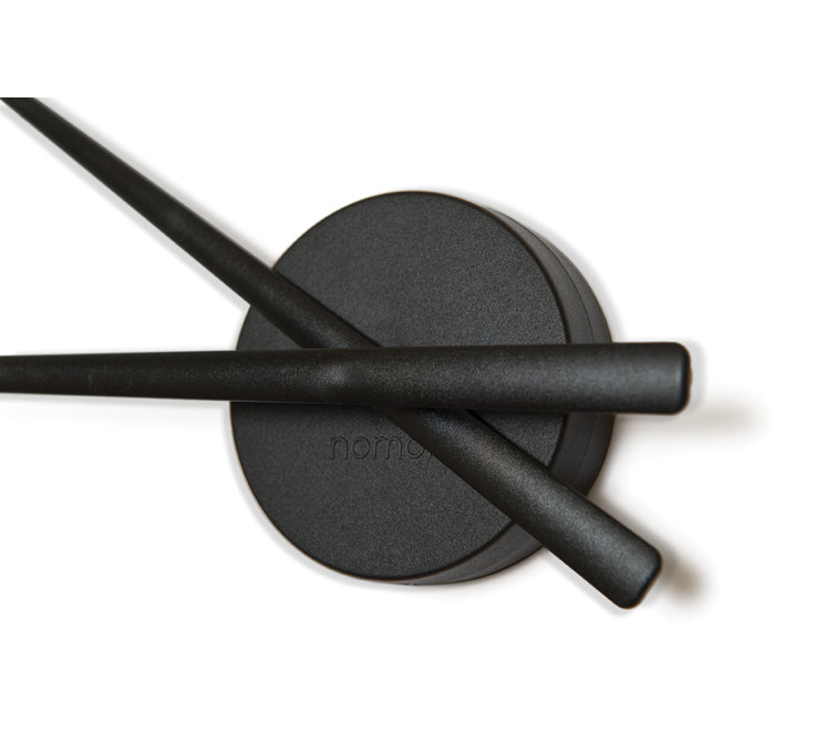 Large Black Polystyrene Minimalist Wall Clock