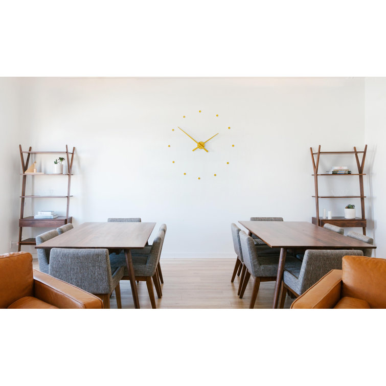 Large Black Polystyrene Minimalist Wall Clock