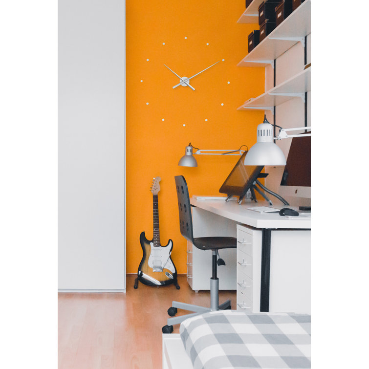 Large Black Polystyrene Minimalist Wall Clock