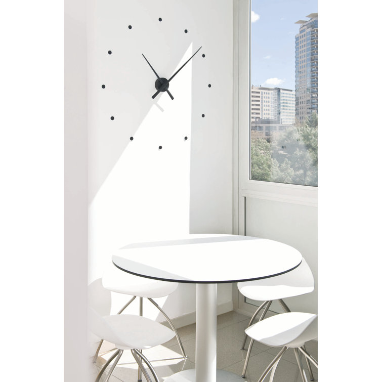 Large Black Polystyrene Minimalist Wall Clock