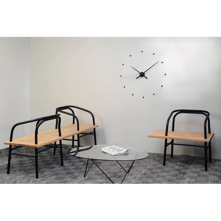 Large Black Polystyrene Minimalist Wall Clock