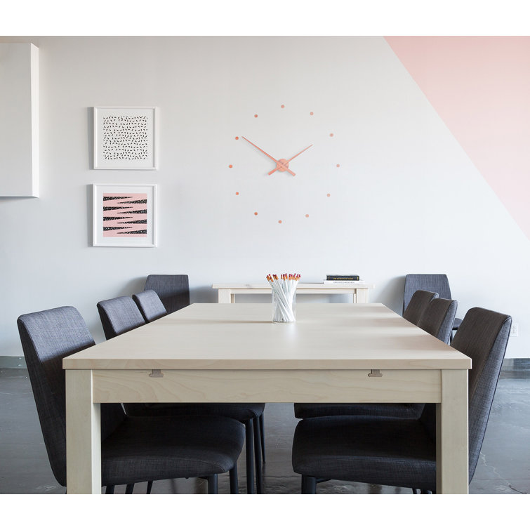 Large Black Polystyrene Minimalist Wall Clock