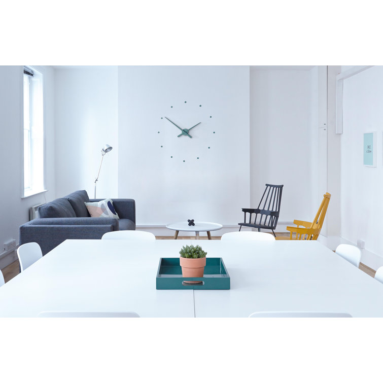 Large Black Polystyrene Minimalist Wall Clock