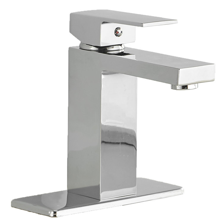 Polished Chrome Single-Handle Low-Arc Bathroom Faucet