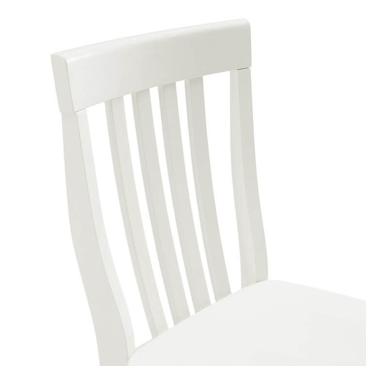 Classic Schoolhouse 24" White Wood Counter Stool Set